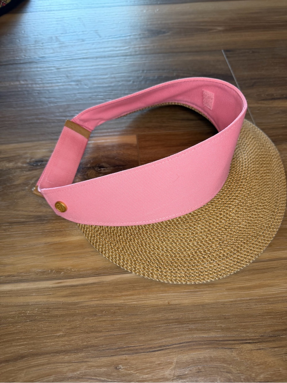 Eric Javits Pink Champ Straw Visor RARE Color - Picture 2 of 8